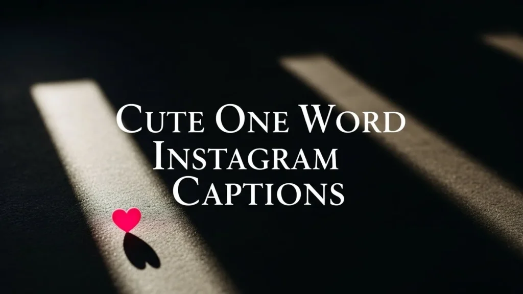 Cute One Word Instagram Captions