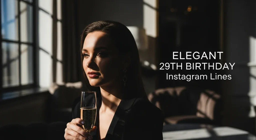 Elegant 29th Birthday Instagram Lines