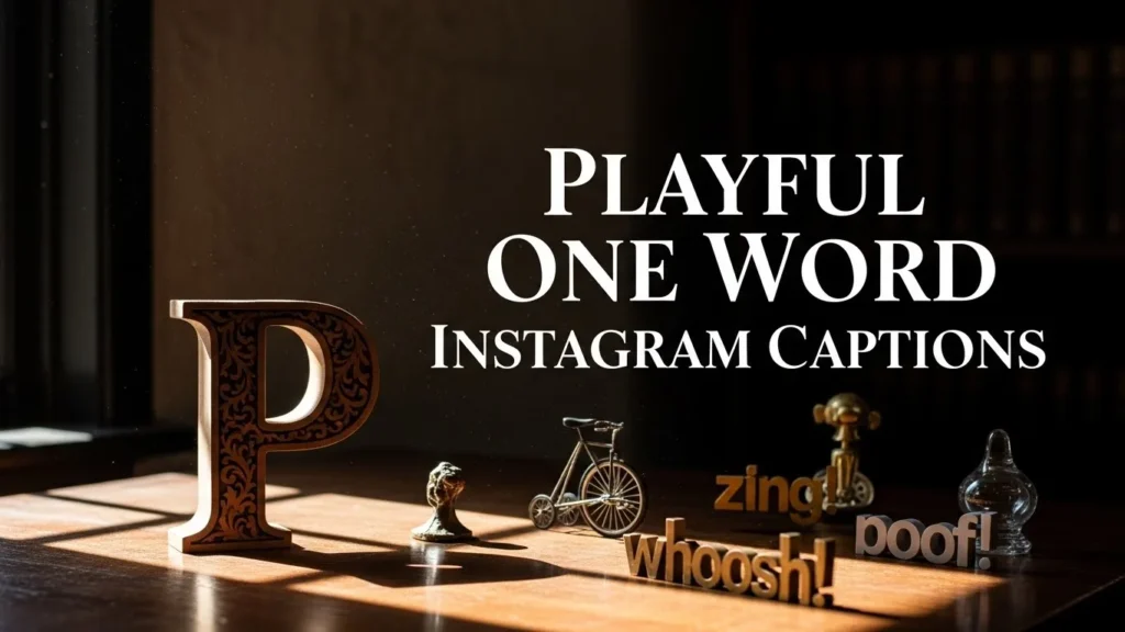 Playful One Word Instagram Captions
