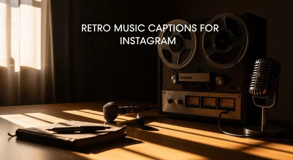 Retro Music Captions for Instagram