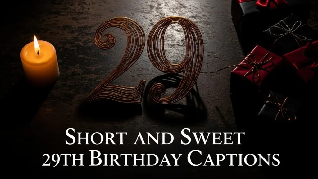 Short and Sweet 29th Birthday Captions