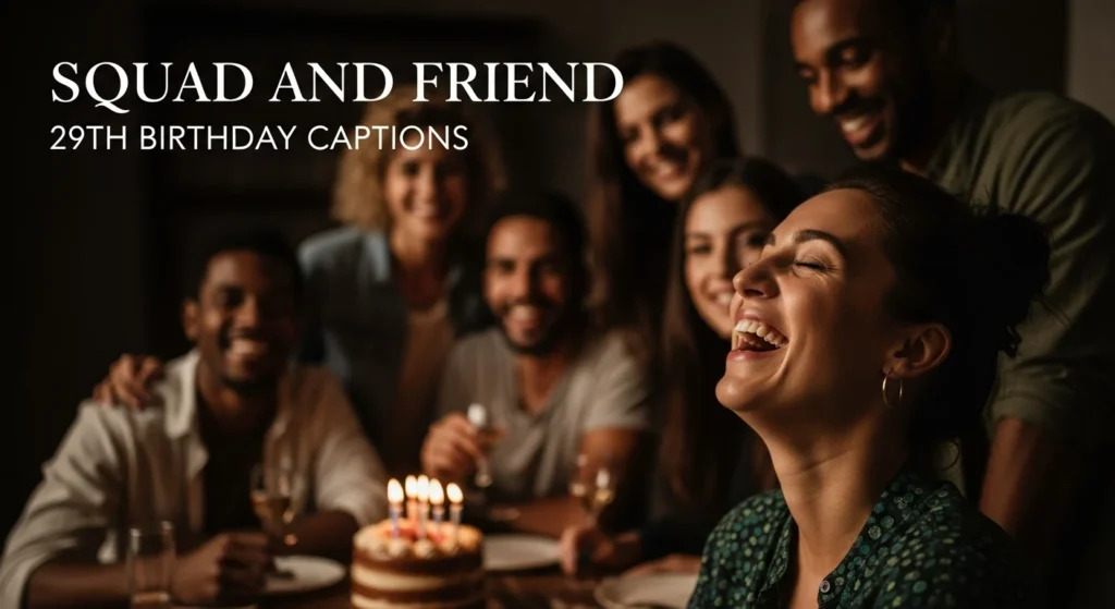 Squad and Friend 29th Birthday Captions