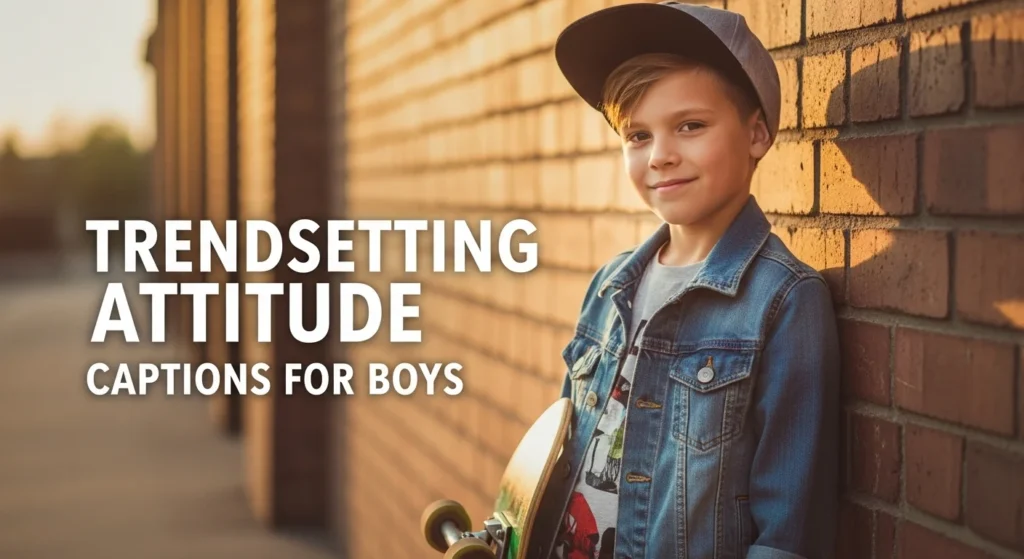 Trendsetting Attitude Captions for Boys
