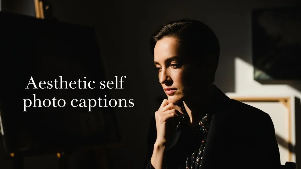Aesthetic self photo captions