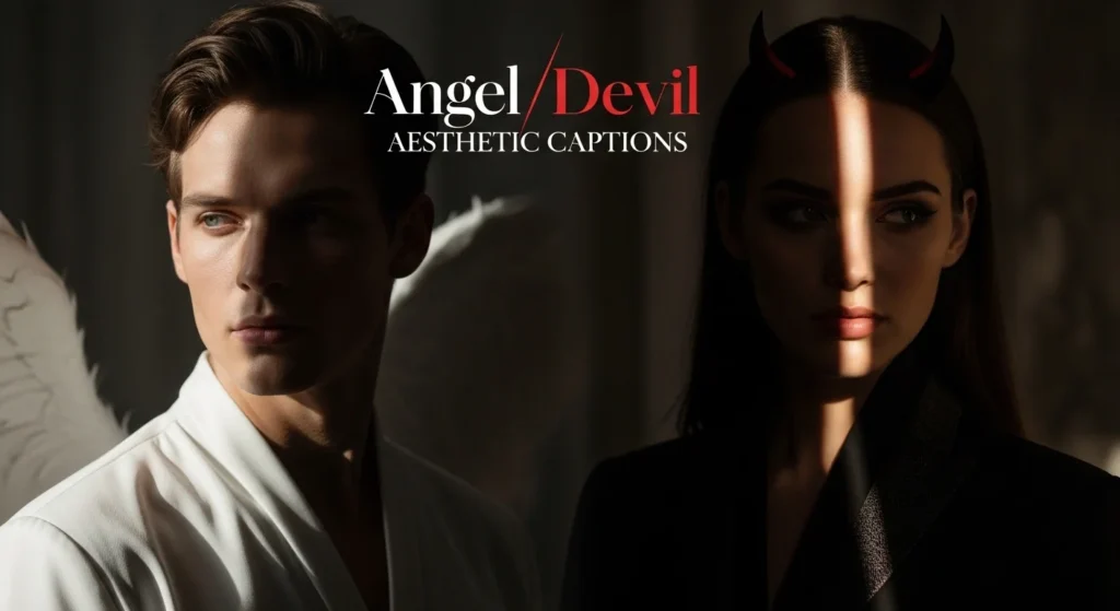 Angel Devil Aesthetic Captions
