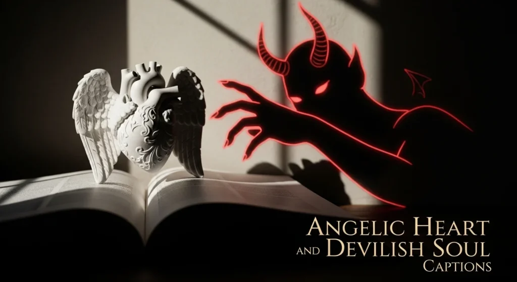Angelic Heart and Devilish Soul Captions