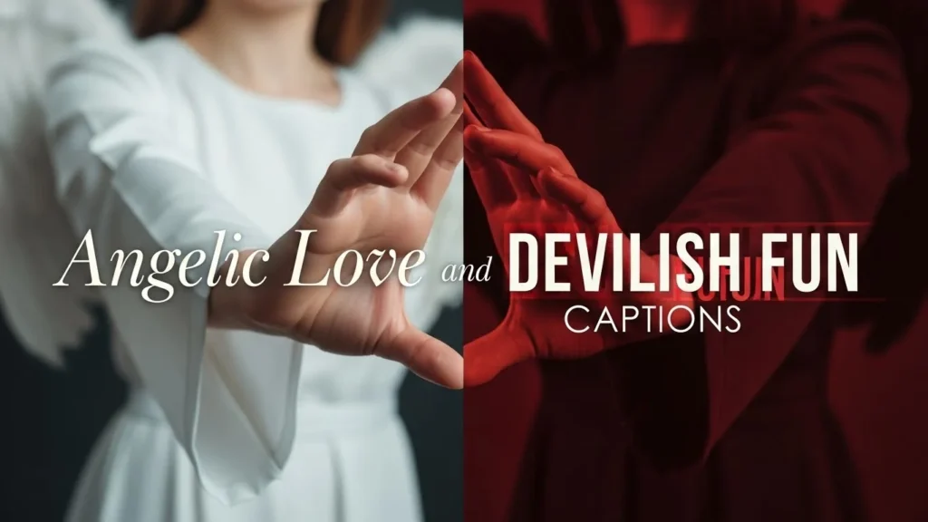 Angelic Love and Devilish Fun Captions
