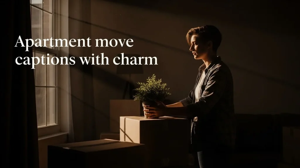 Apartment move captions with charm