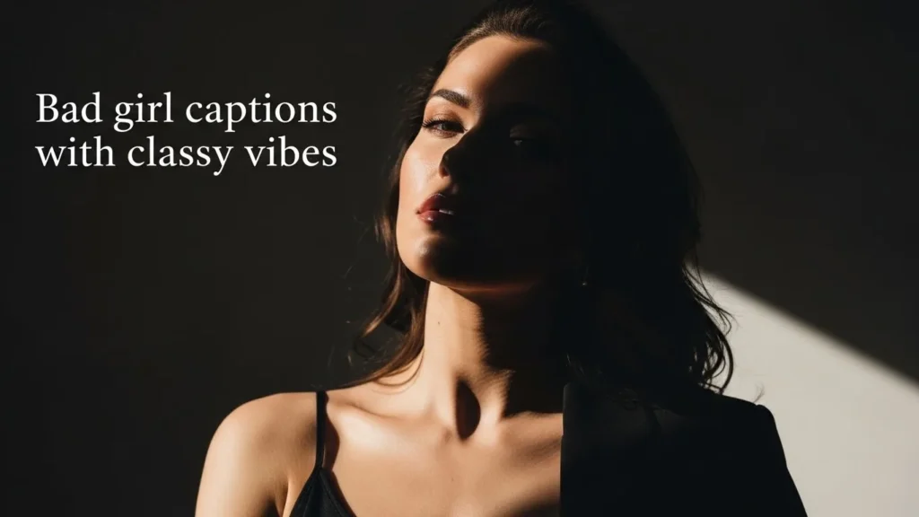 Bad girl captions with classy vibes