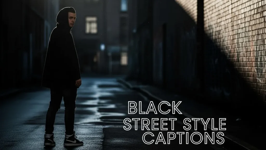Black Street Style Captions