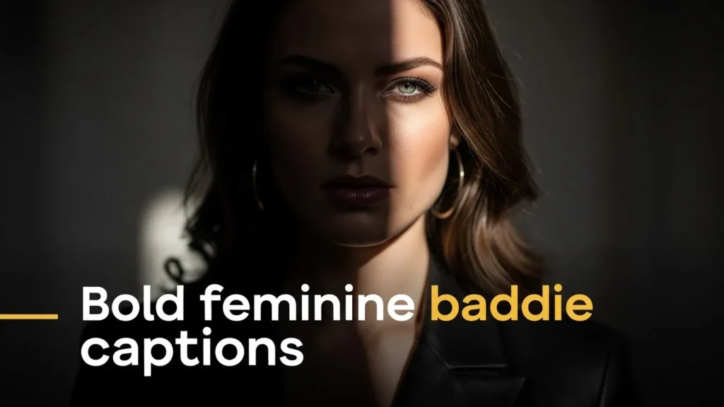 Bold feminine baddie captions
