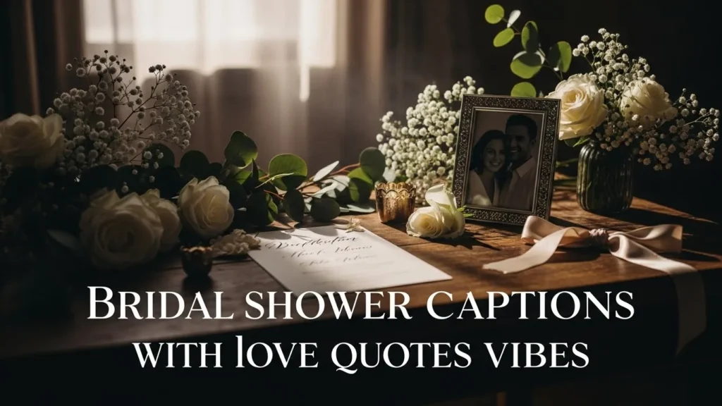 Bridal shower captions with love quotes vibes