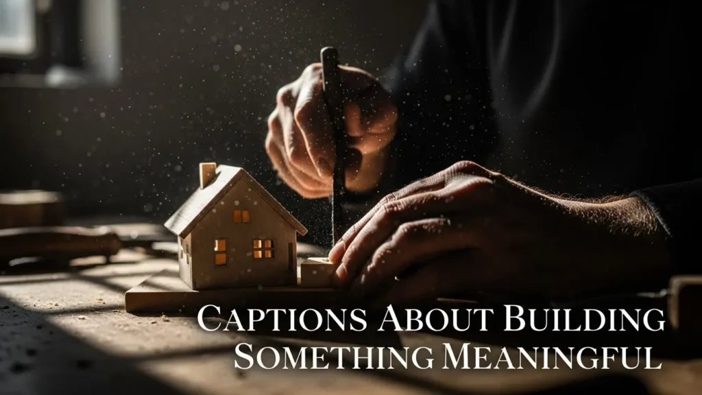 Captions About Building Something Meaningful