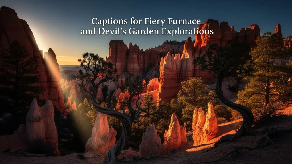 Captions for Fiery Furnace and Devil’s Garden Explorations