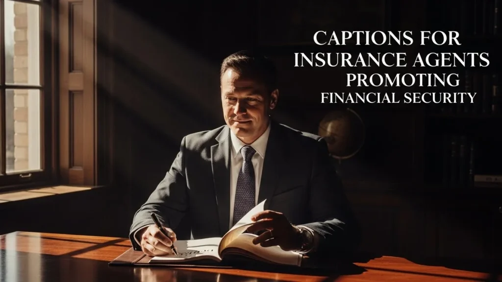 Captions for Insurance Agents Promoting Financial Security