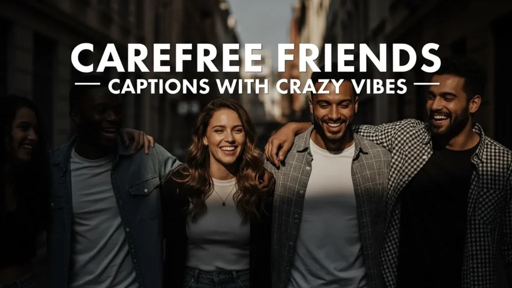 Carefree Friends Captions with Crazy Vibes