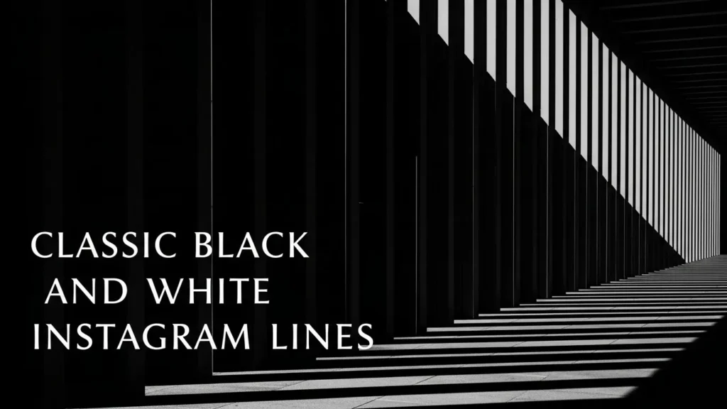 Classic Black and White Instagram Lines