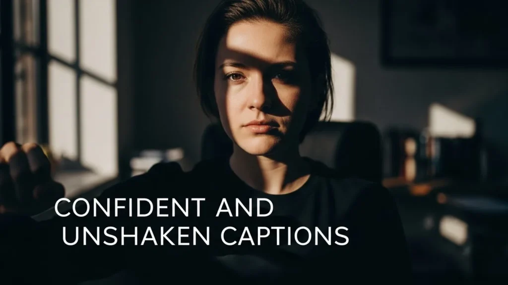 Confident and Unshaken Captions