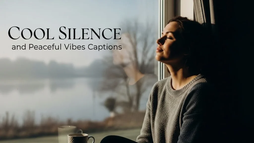 Cool Silence and Peaceful Vibes Captions