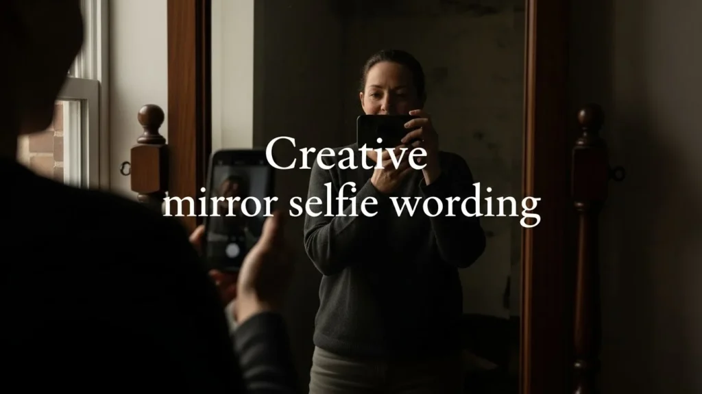 Creative mirror selfie wording