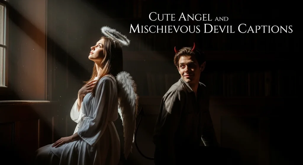 Cute Angel and Mischievous Devil Captions