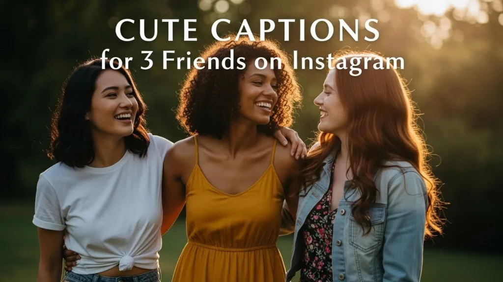 Cute Captions for 3 Friends on Instagram
