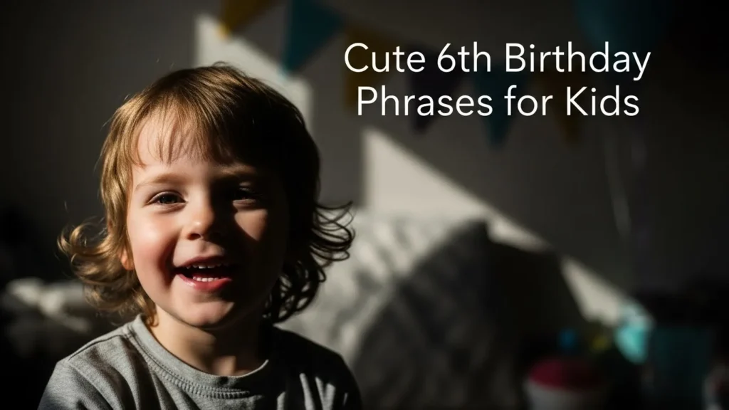 Cute 6th Birthday Phrases for Kids
