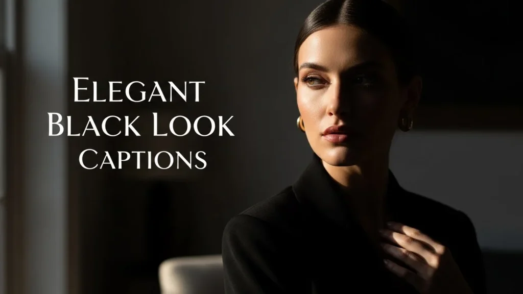 Elegant Black Look Captions