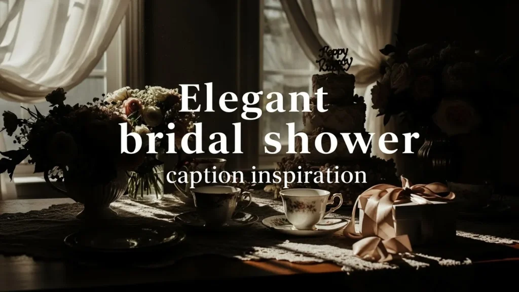 Elegant bridal shower caption inspiration