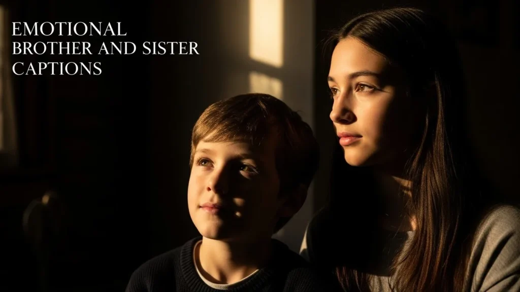 Emotional Brother and Sister Captions