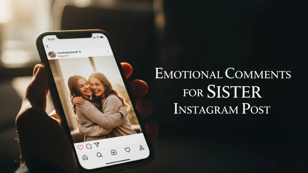 Emotional Comments for Sister Instagram Post