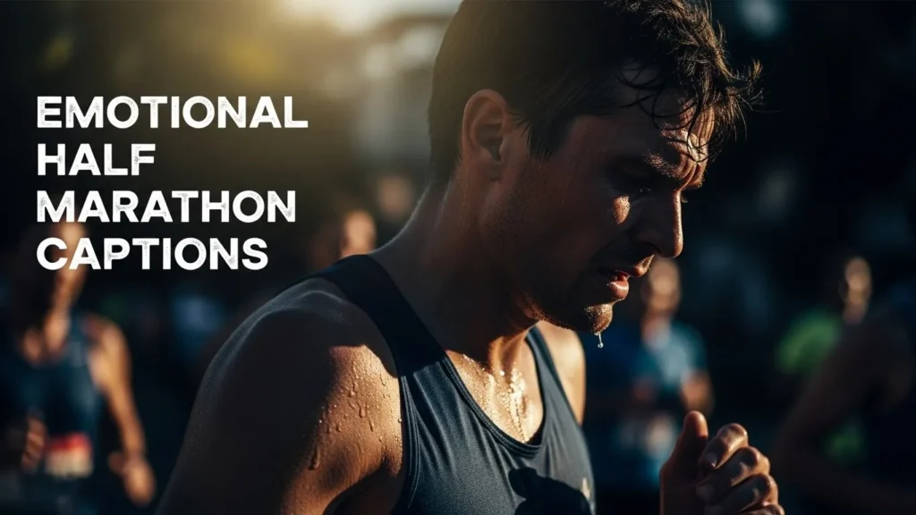 Emotional half marathon captions