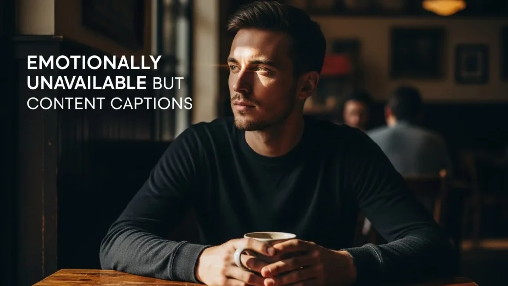 Emotionally Unavailable but Content Captions