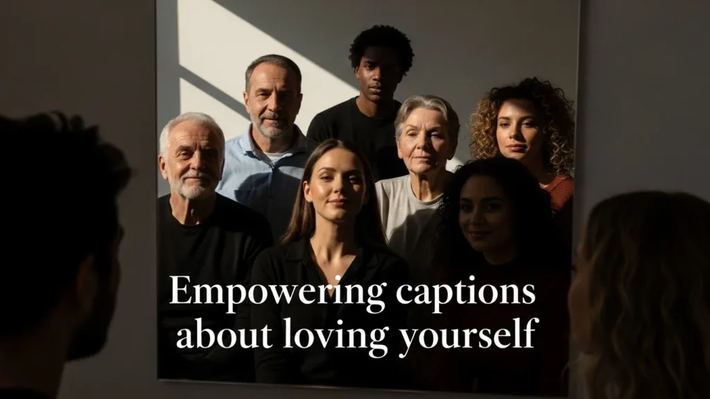 Empowering captions about loving yourself