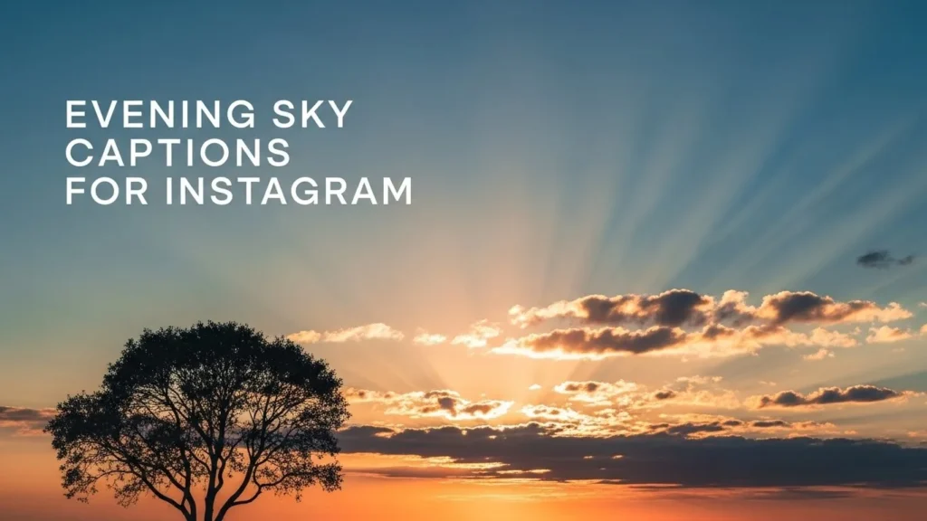 Evening Sky Captions for Instagram