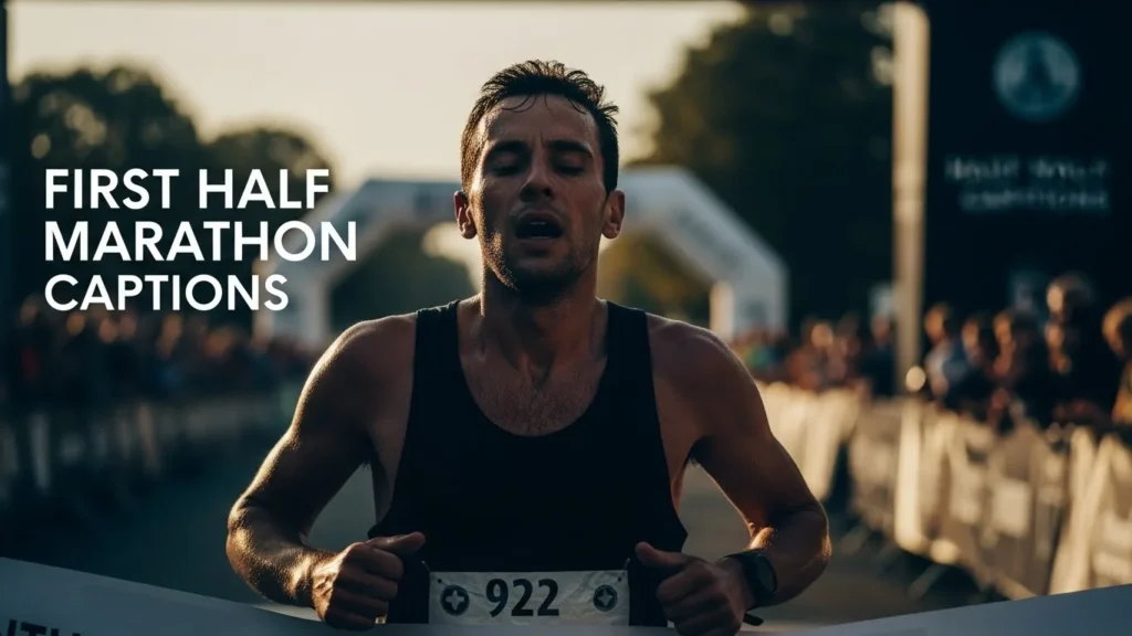 First half marathon captions