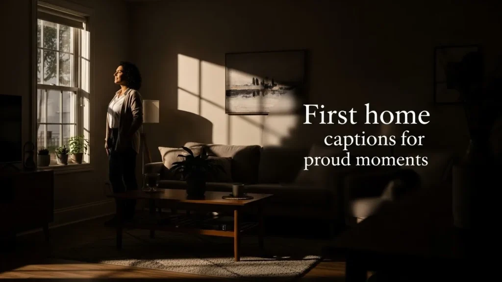 First home captions for proud moments