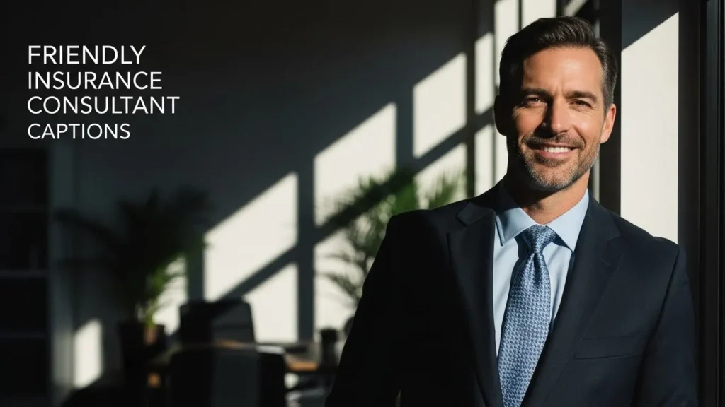 Friendly Insurance Consultant Captions