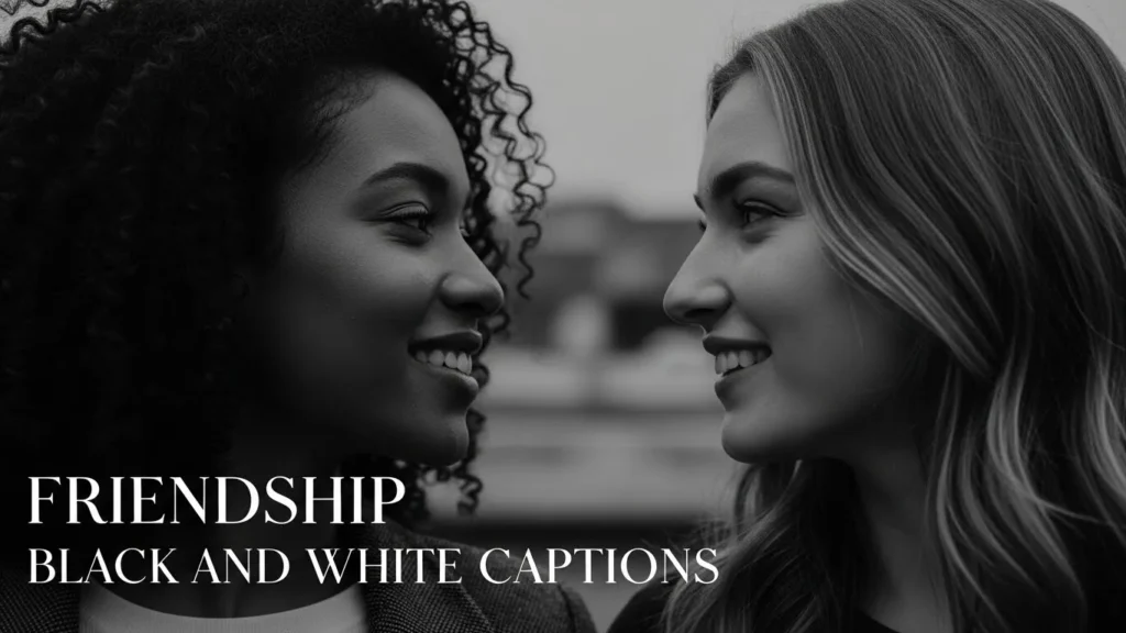 Friendship Black and White Captions