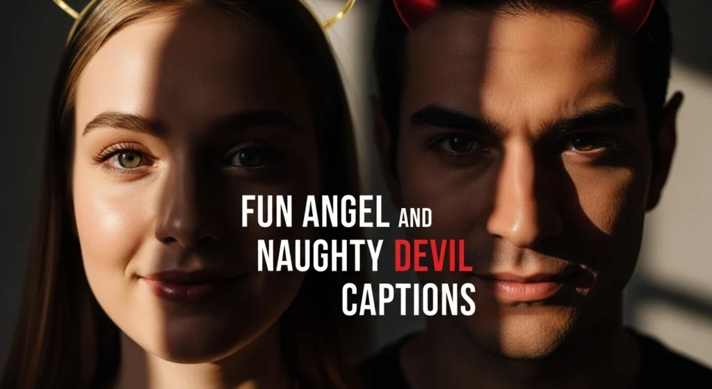 Fun Angel and Naughty Devil Captions