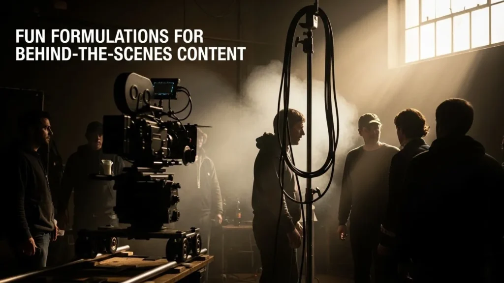 Fun Formulations for Behind-the-Scenes Content