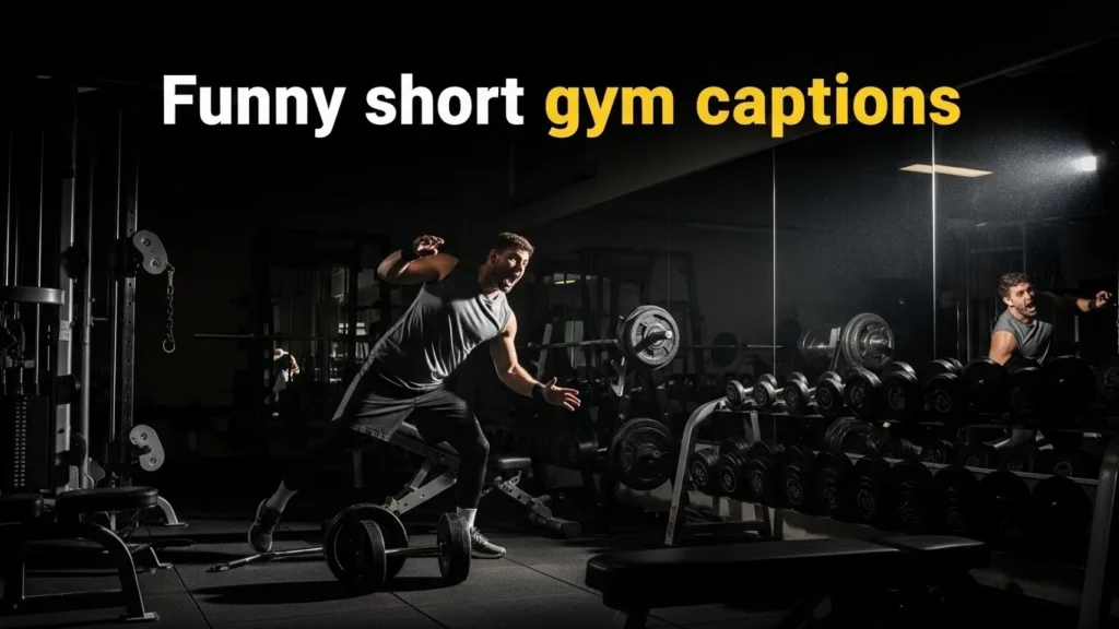 Funny short gym captions