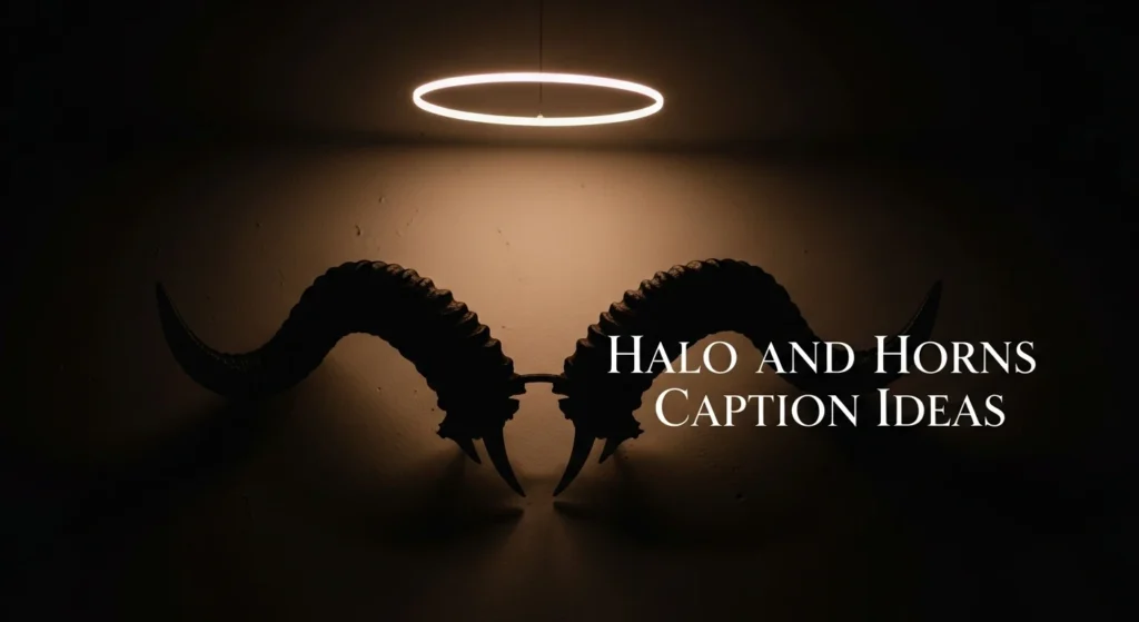 Halo and Horns Caption Ideas