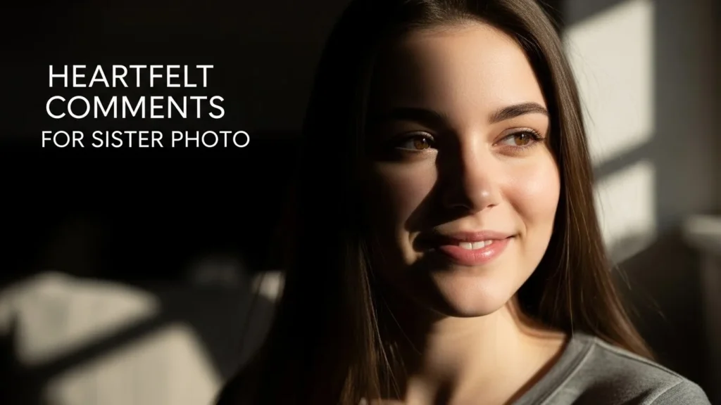 Heartfelt Comments for Sister Photo