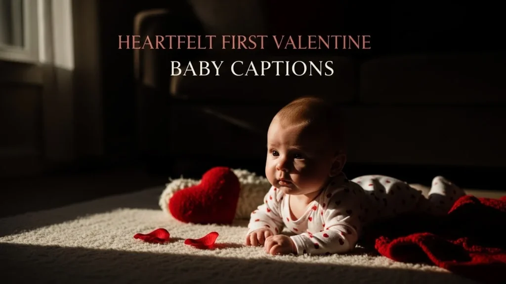 Heartfelt First Valentine Baby Captions