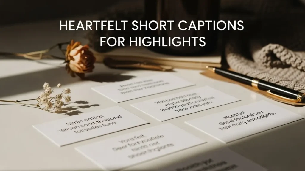 Heartfelt Short Captions for Highlights