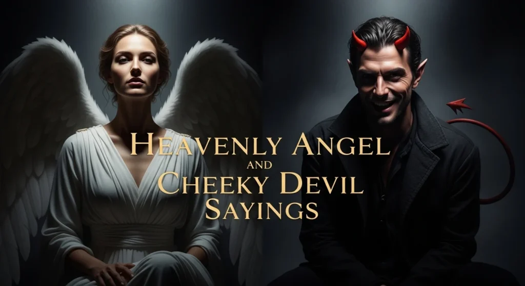 Heavenly Angel and Cheeky Devil Sayings
