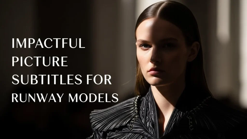 Impactful Picture Subtitles for Runway Models