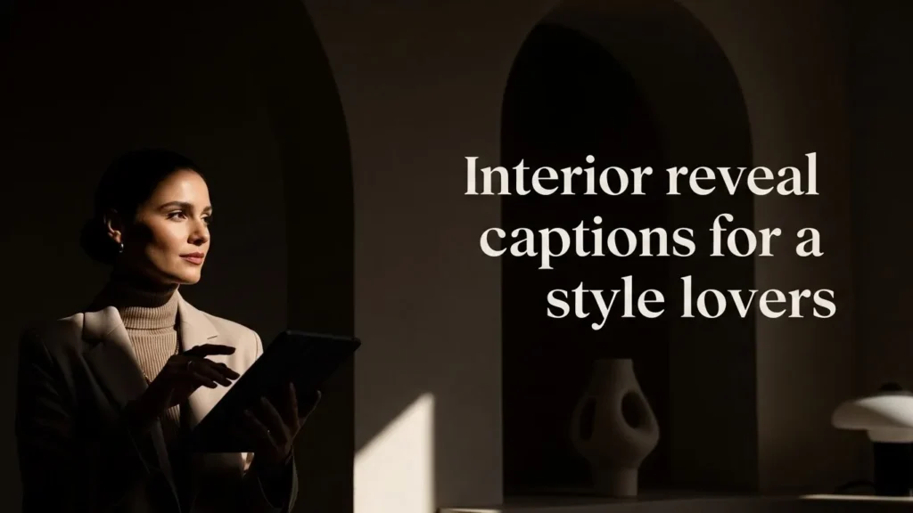 Interior reveal captions for style lovers