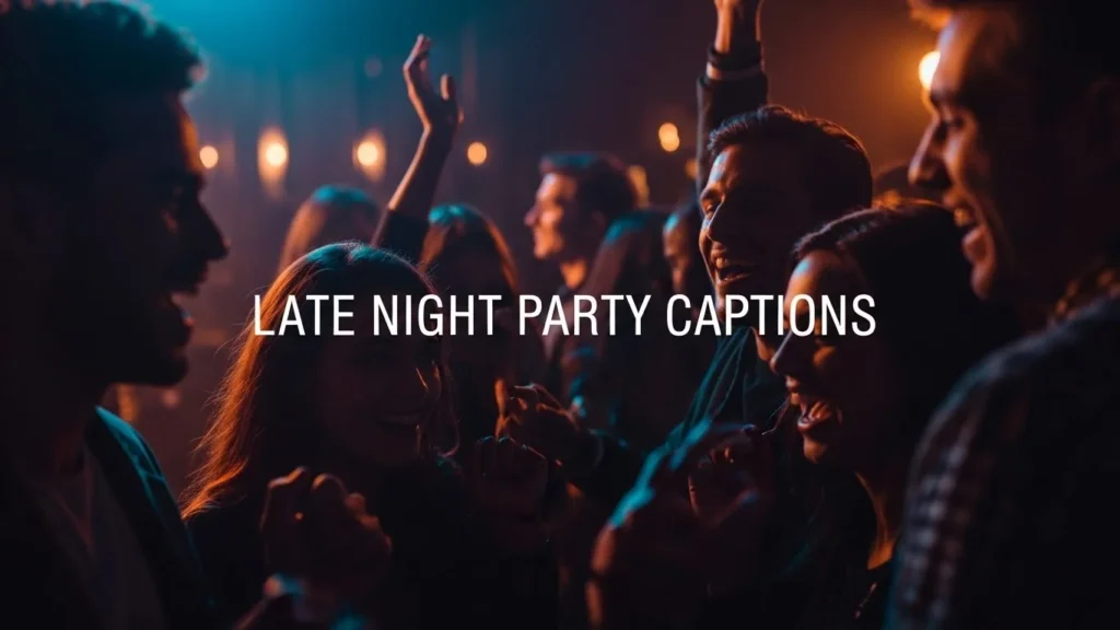Late Night Party Captions